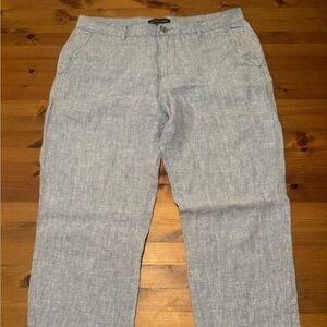 Saks Fifth Avenue Light Blue Linen Trousers